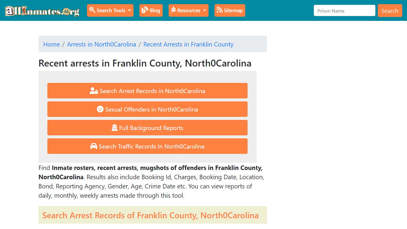 Recent arrests in Franklin County, North Carolina | Mugshots, Rosters ...