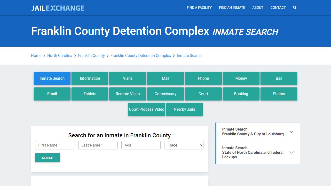 Franklin County Detention Complex Inmate Search - Jail Exchange